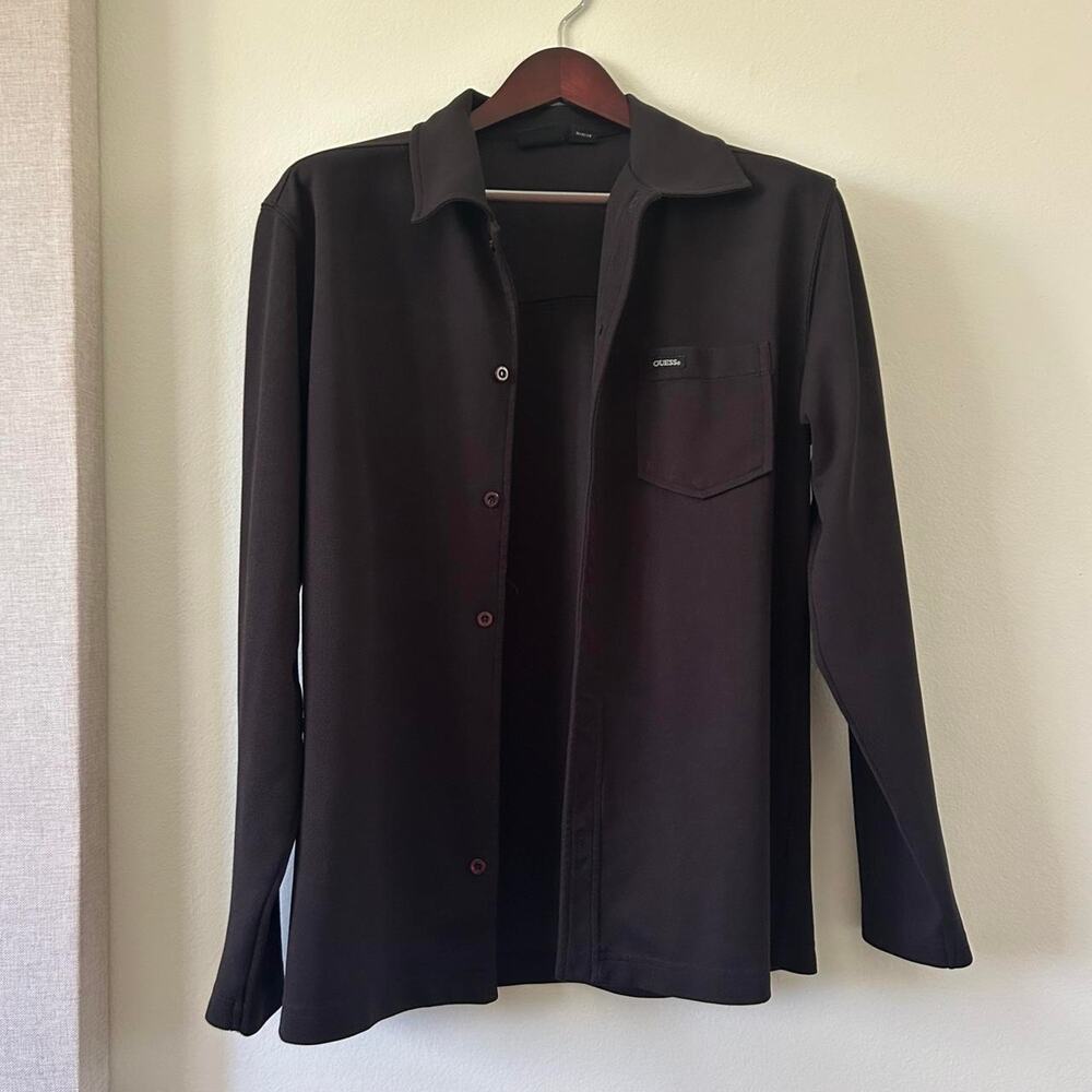 Black Guess Polyester Button Up - image 1